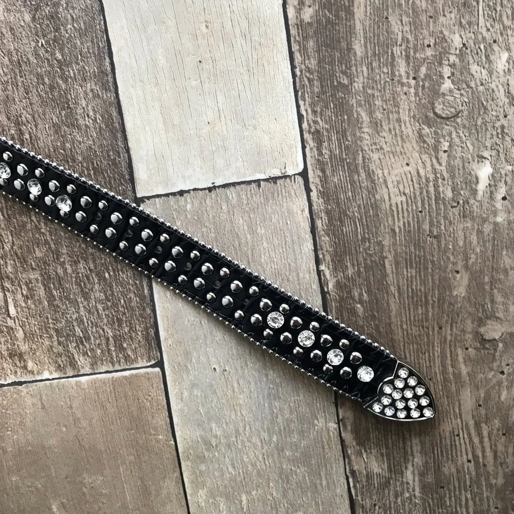 Black Rhinestone Belt